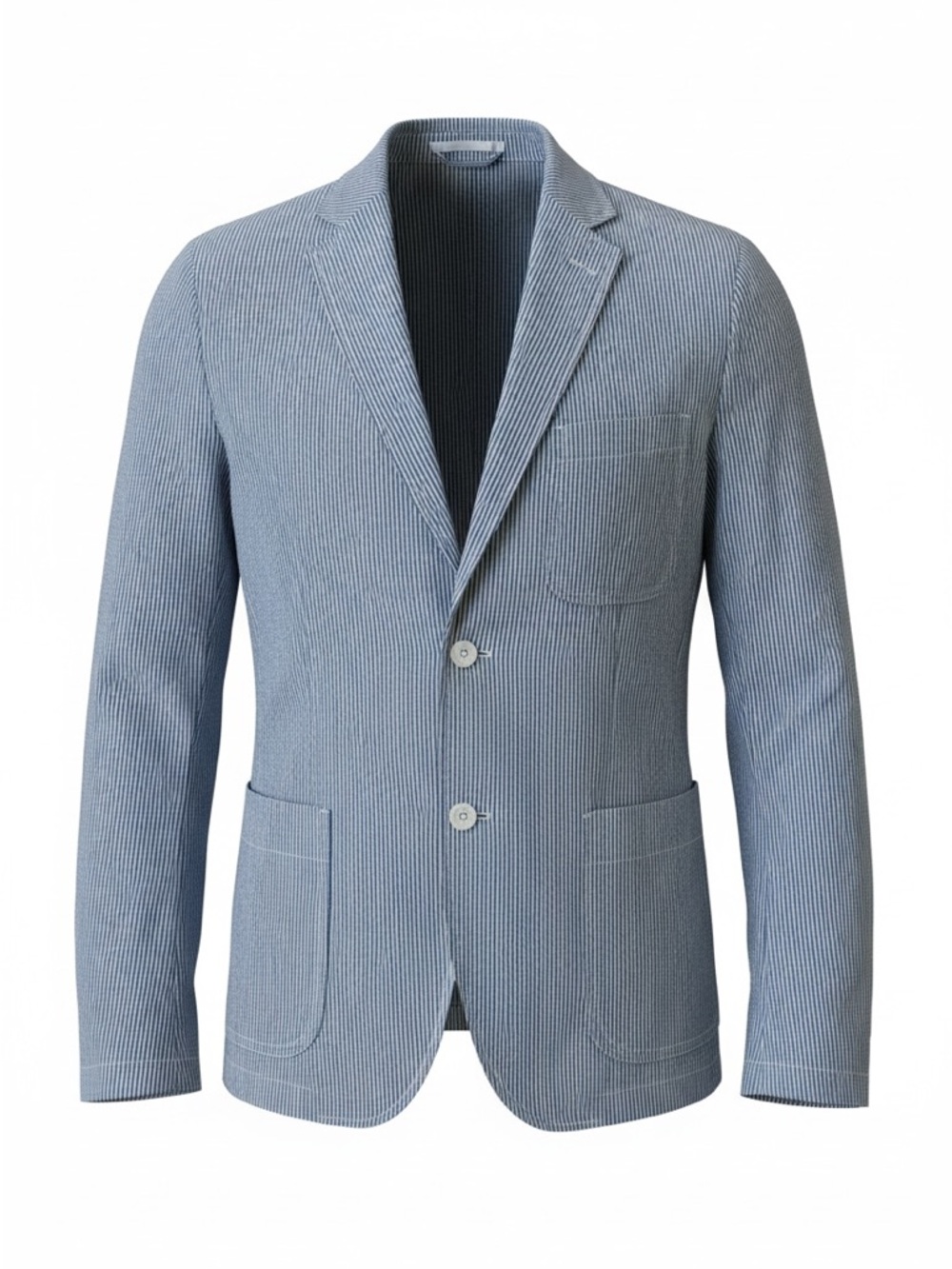 Uniqlo Light Blue Seersucker Sport Coat